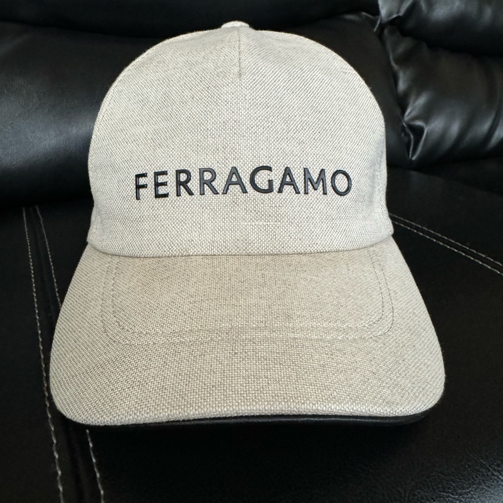 Salvatore Ferragamo men’s logo lettering baseball cap hat